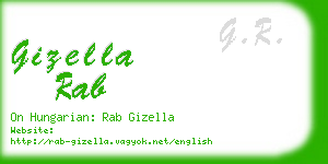 gizella rab business card